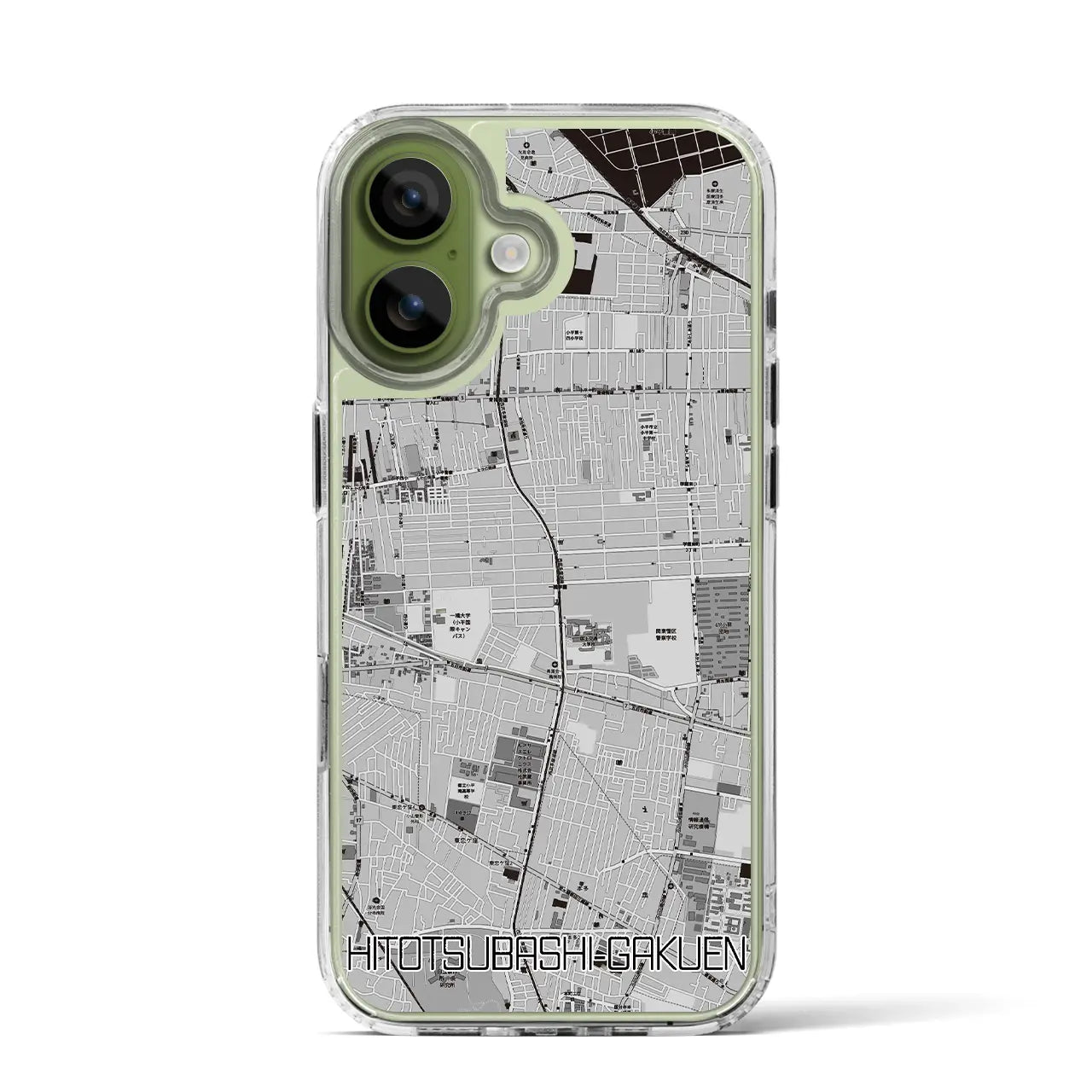 【一橋学園(東京都)】地図柄iPhoneケース(MagSafeタイプ)