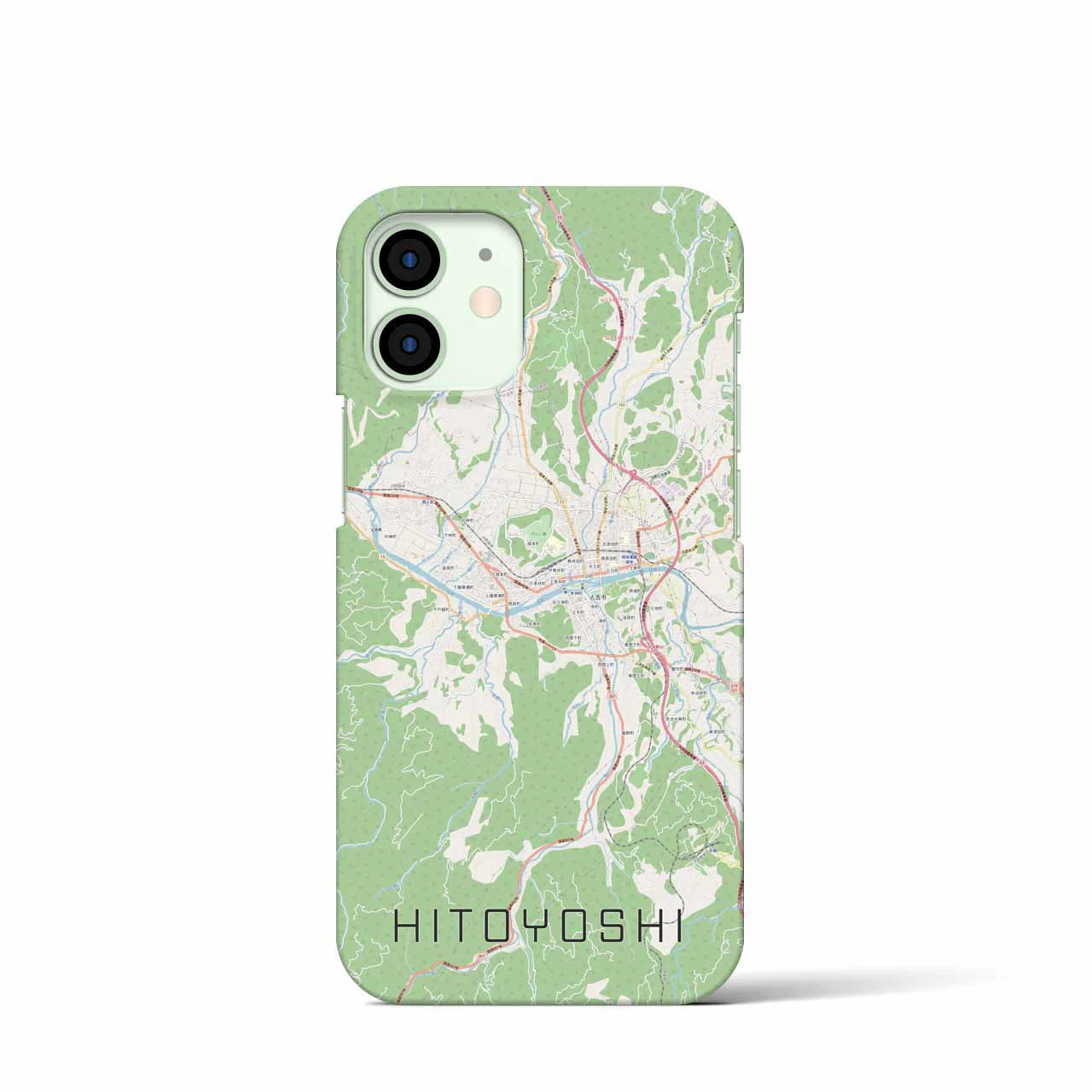 【人吉(熊本県)】地図柄iPhoneケース(バックカバータイプ)
