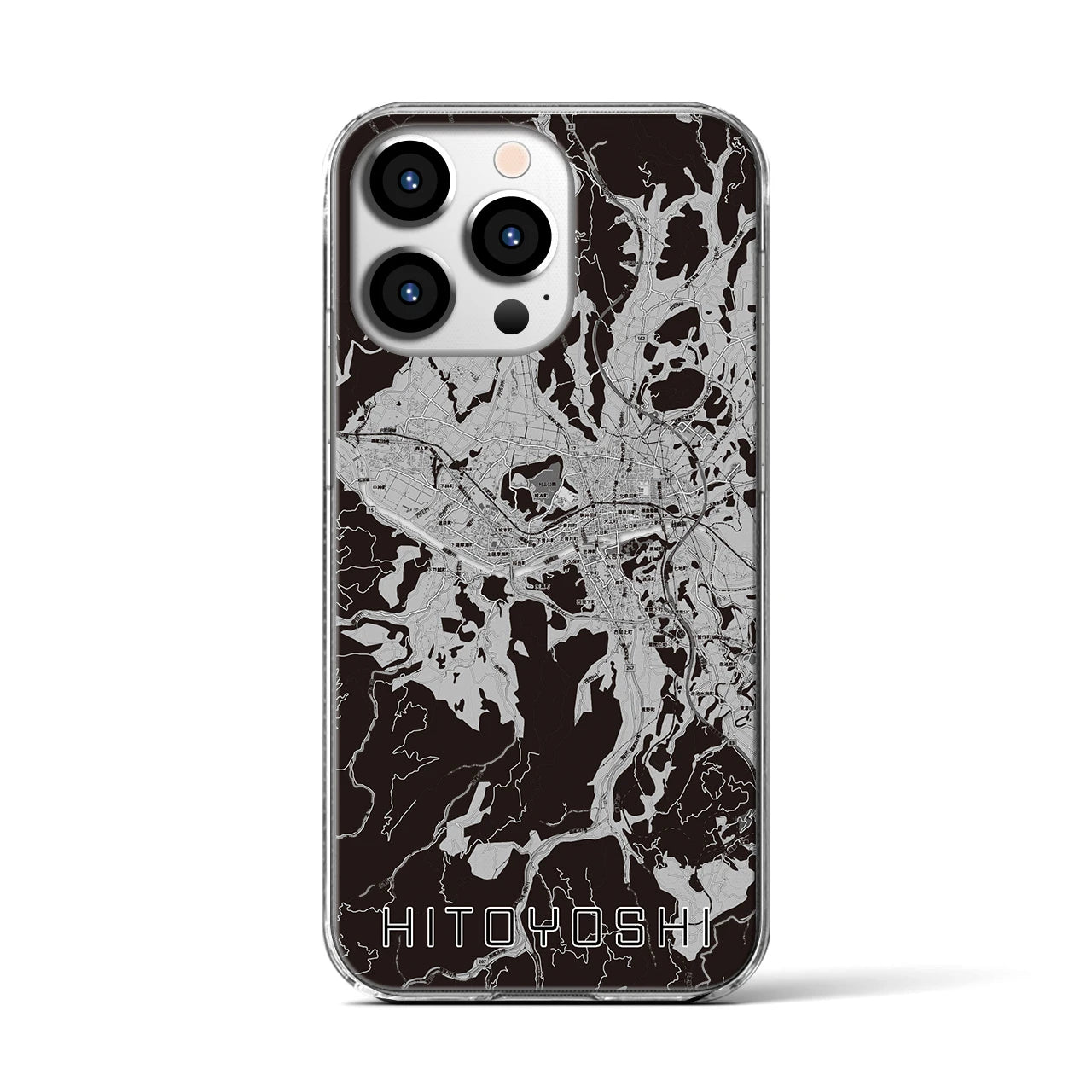 【人吉(熊本県)】地図柄iPhoneケース(クリアタイプ)