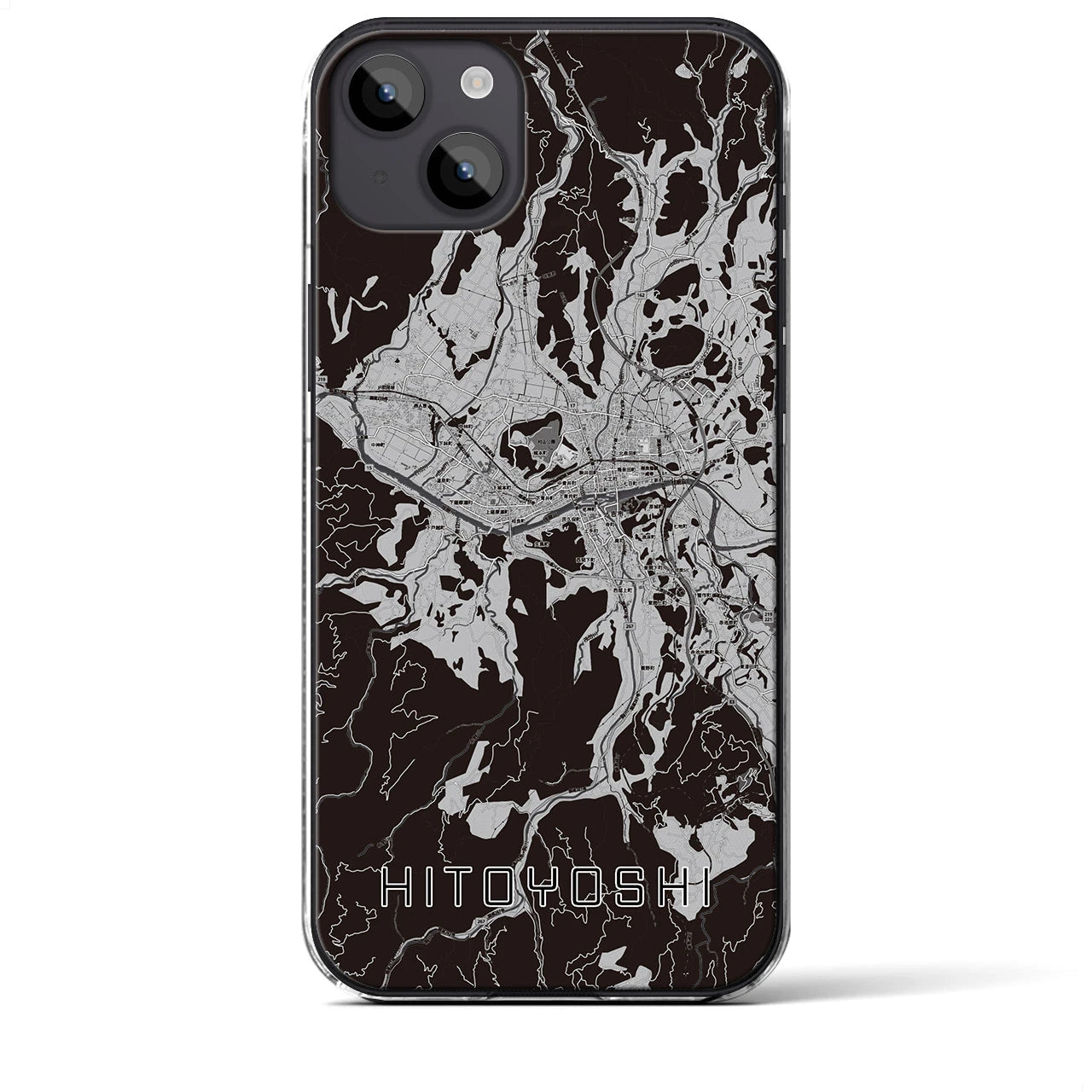 【人吉(熊本県)】地図柄iPhoneケース(クリアタイプ)