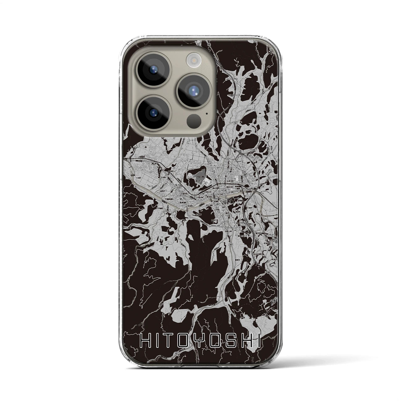 【人吉(熊本県)】地図柄iPhoneケース(クリアタイプ)