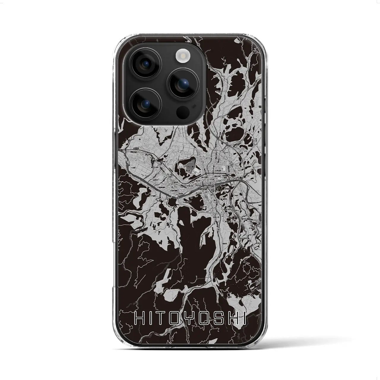 【人吉(熊本県)】地図柄iPhoneケース(クリアタイプ)