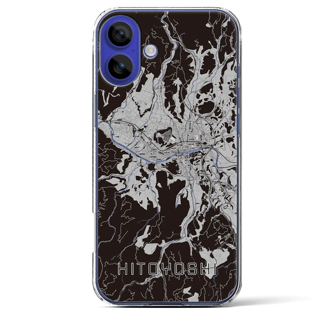 【人吉(熊本県)】地図柄iPhoneケース(クリアタイプ)