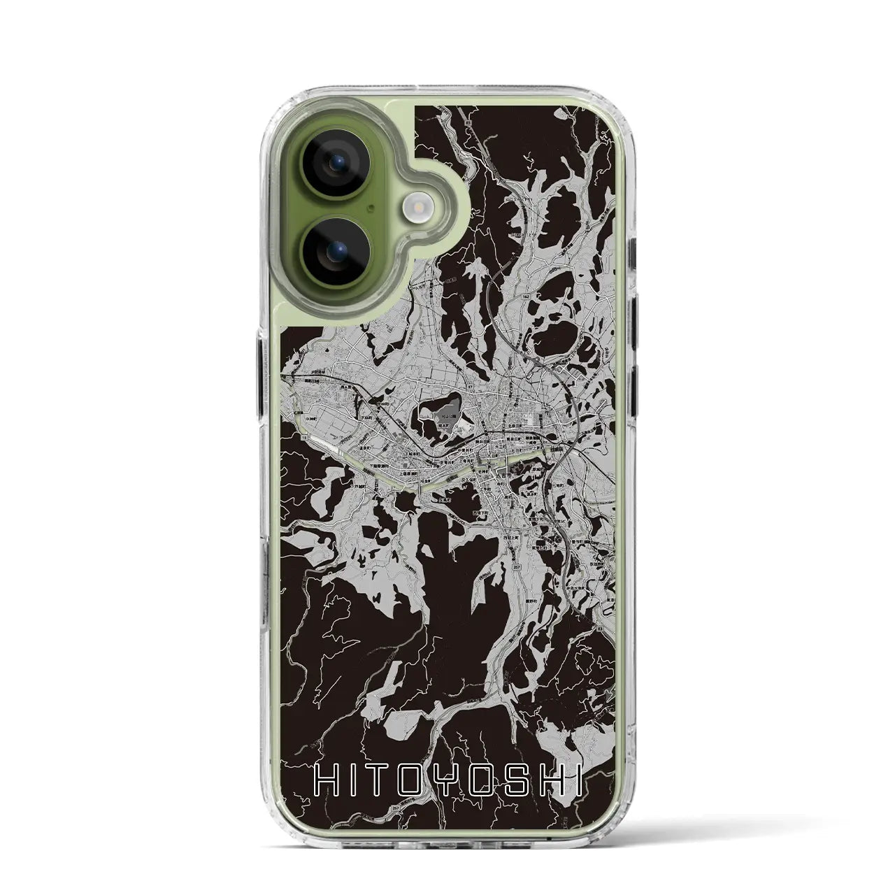 【人吉(熊本県)】地図柄iPhoneケース(MagSafeタイプ)