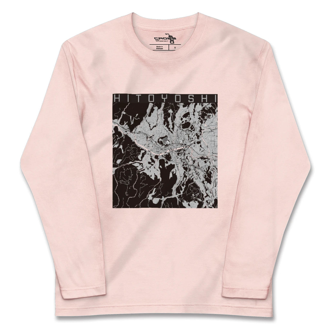 【人吉(熊本県)】地図柄ロングスリーブTシャツ