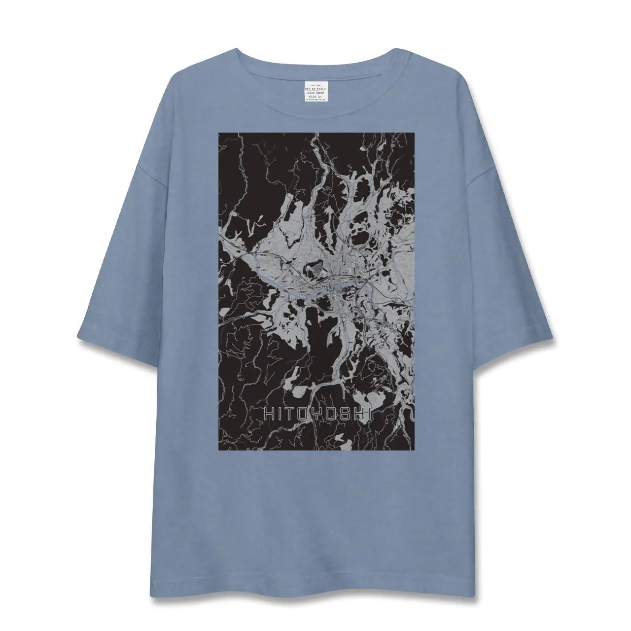 【人吉(熊本県)】地図柄ビッグシルエットTシャツ
