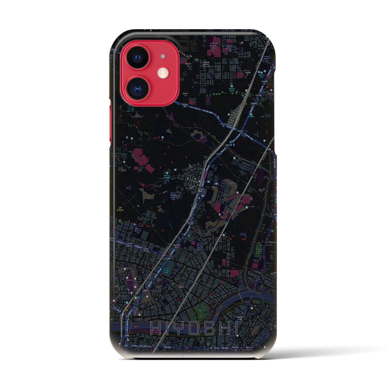 【日吉(神奈川県)】地図柄iPhoneケース(バックカバータイプ)