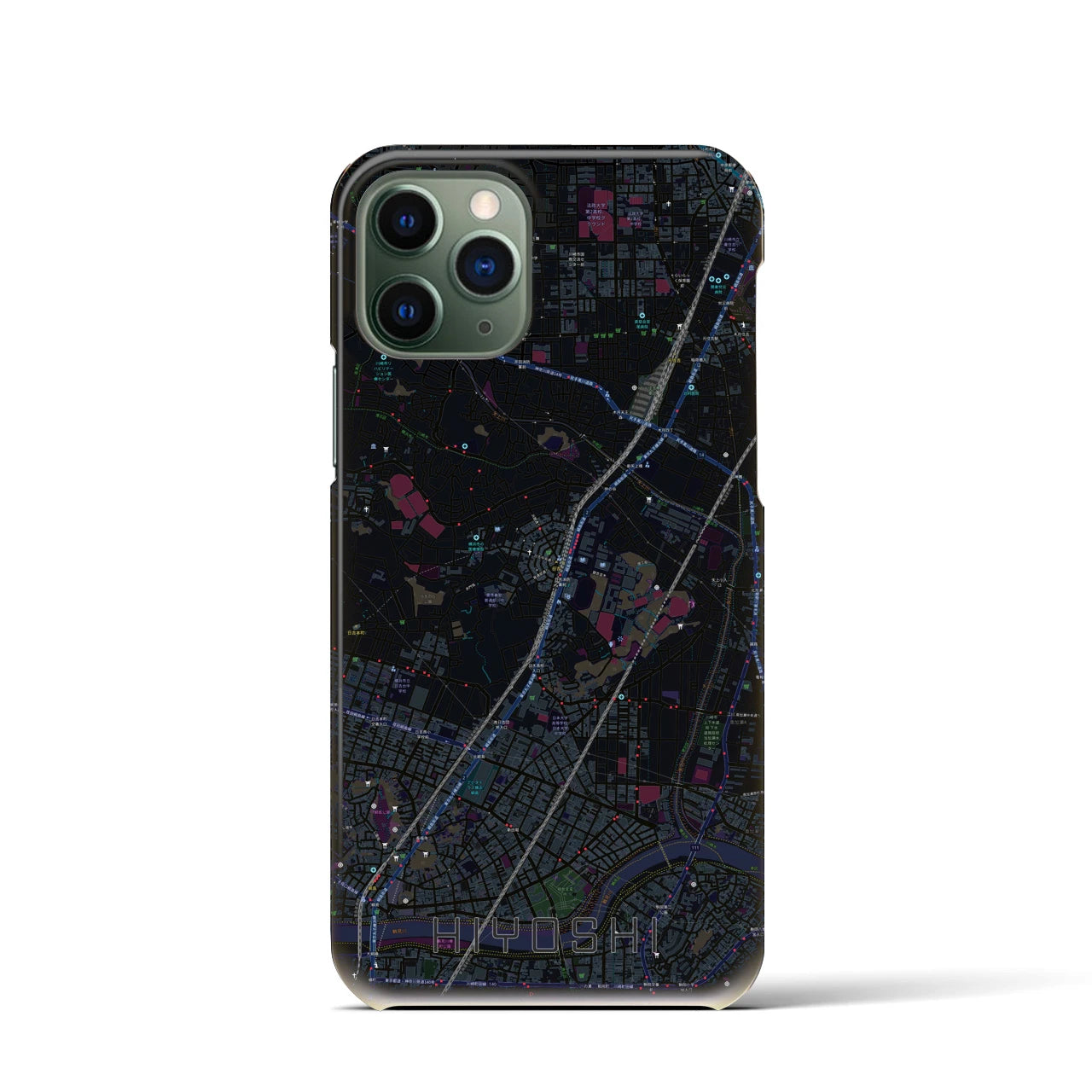 【日吉(神奈川県)】地図柄iPhoneケース(バックカバータイプ)