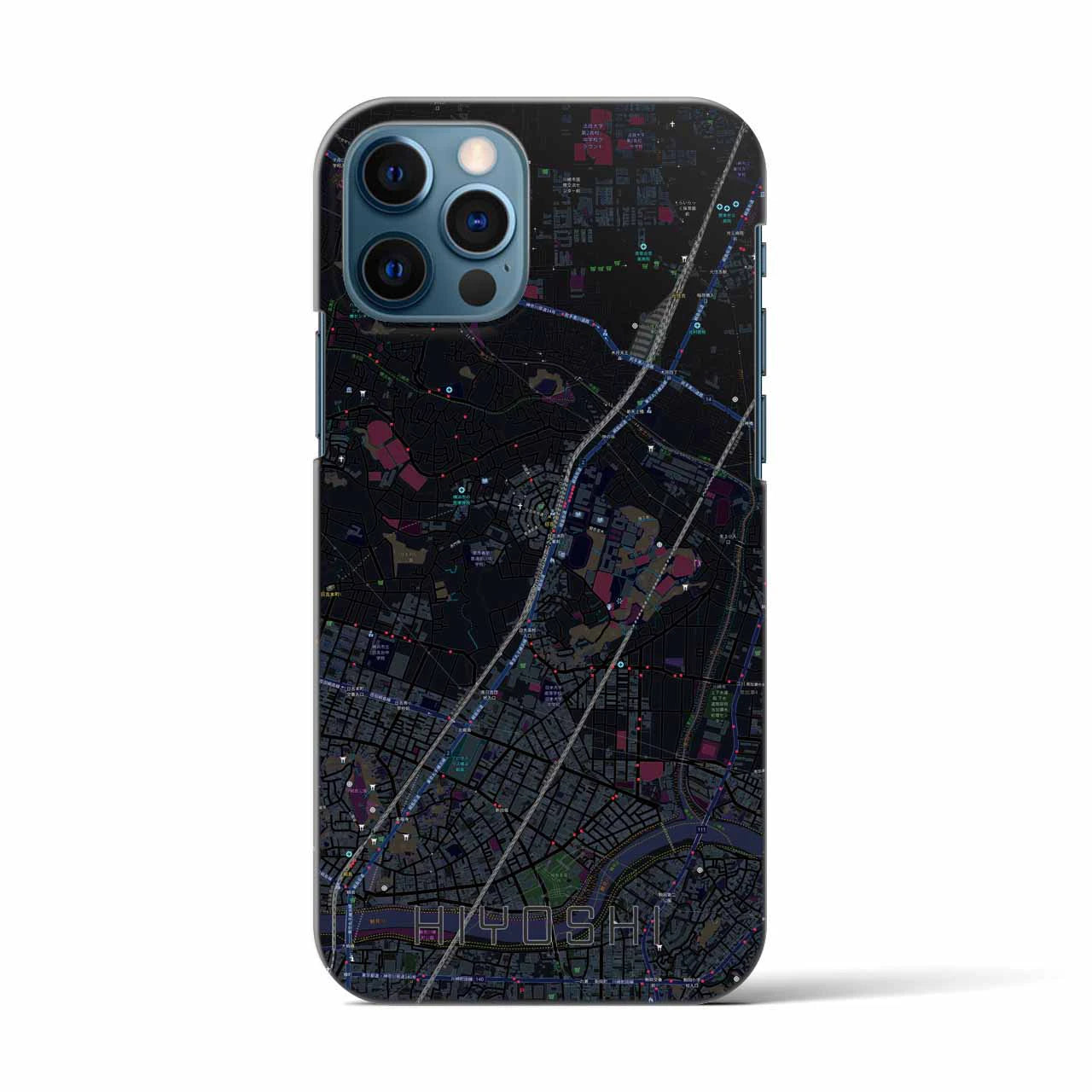 【日吉(神奈川県)】地図柄iPhoneケース(バックカバータイプ)
