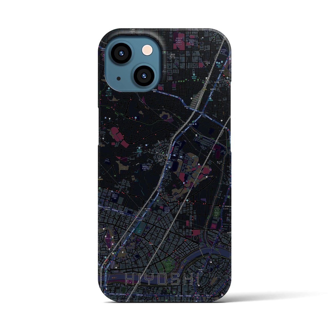 【日吉(神奈川県)】地図柄iPhoneケース(バックカバータイプ)