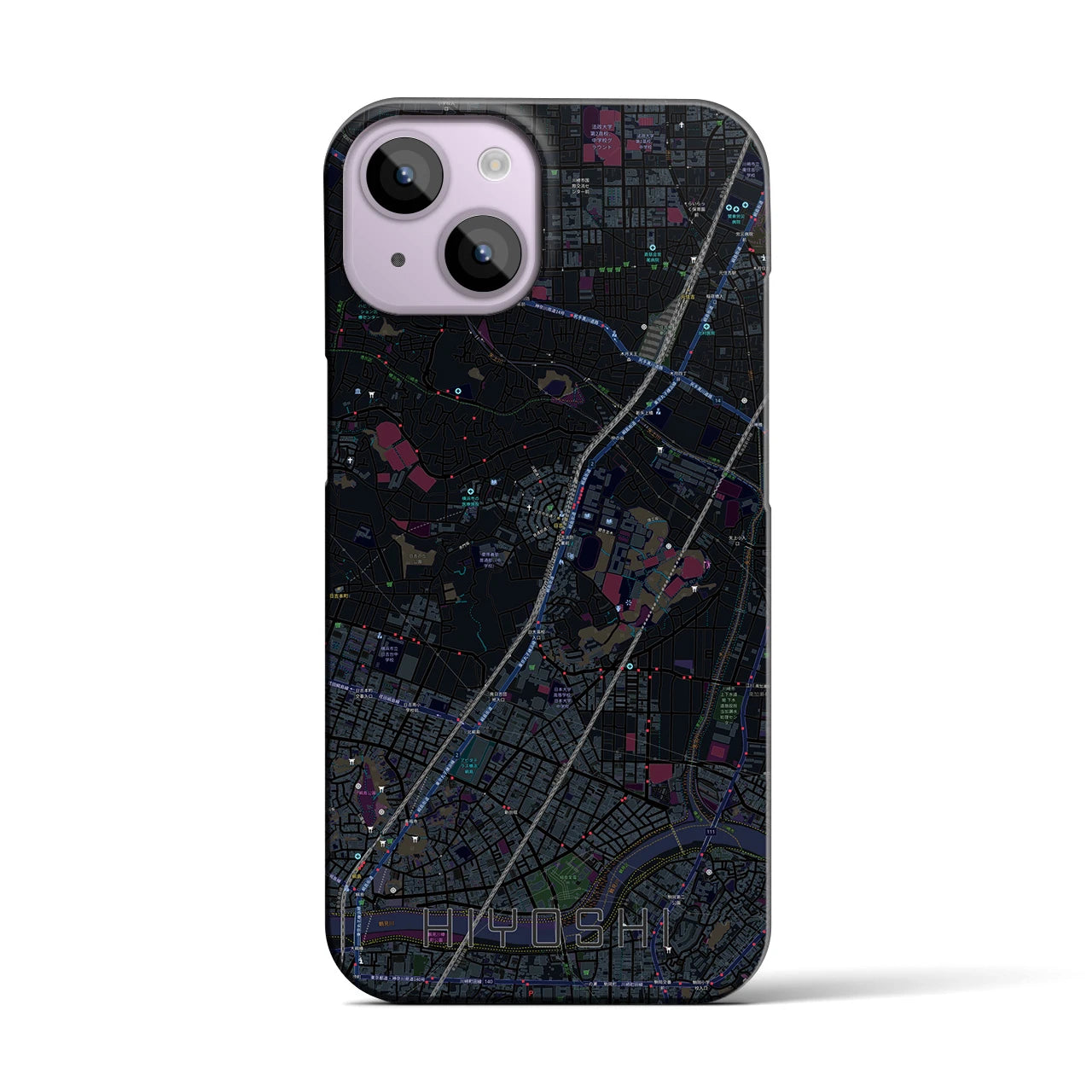 【日吉(神奈川県)】地図柄iPhoneケース(バックカバータイプ)