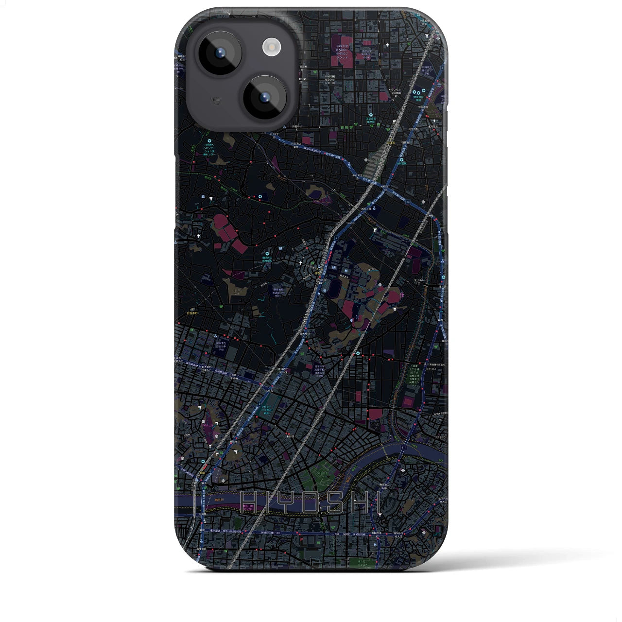 【日吉(神奈川県)】地図柄iPhoneケース(バックカバータイプ)