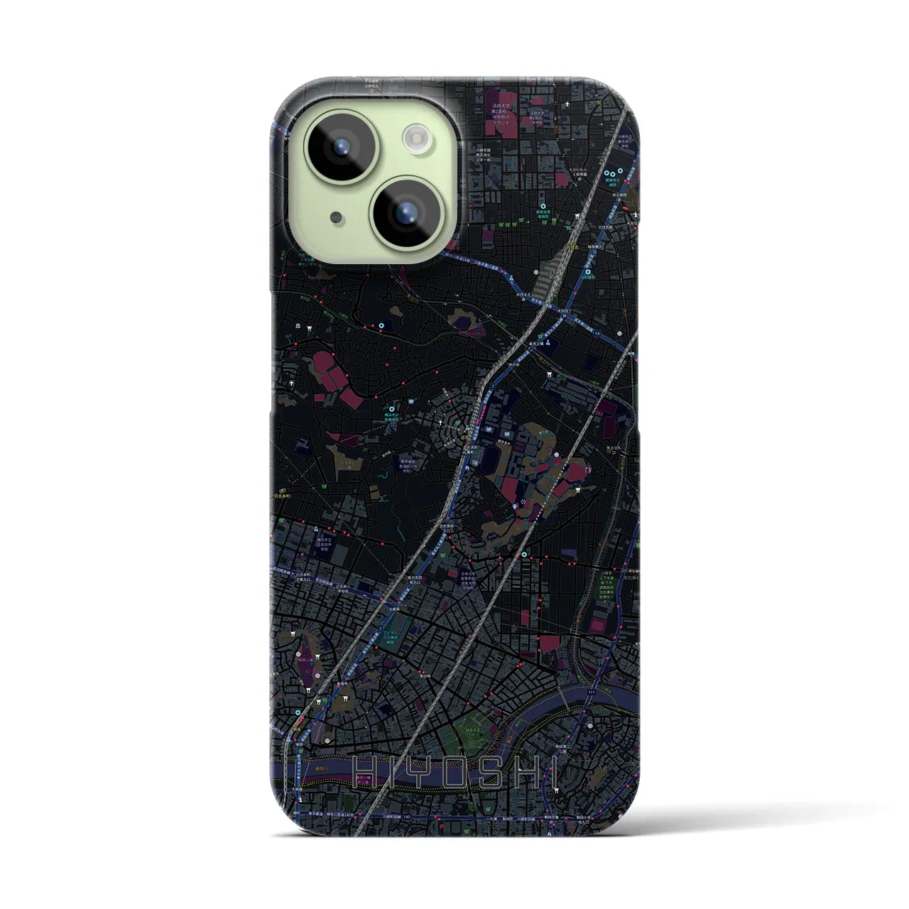 【日吉(神奈川県)】地図柄iPhoneケース(バックカバータイプ)