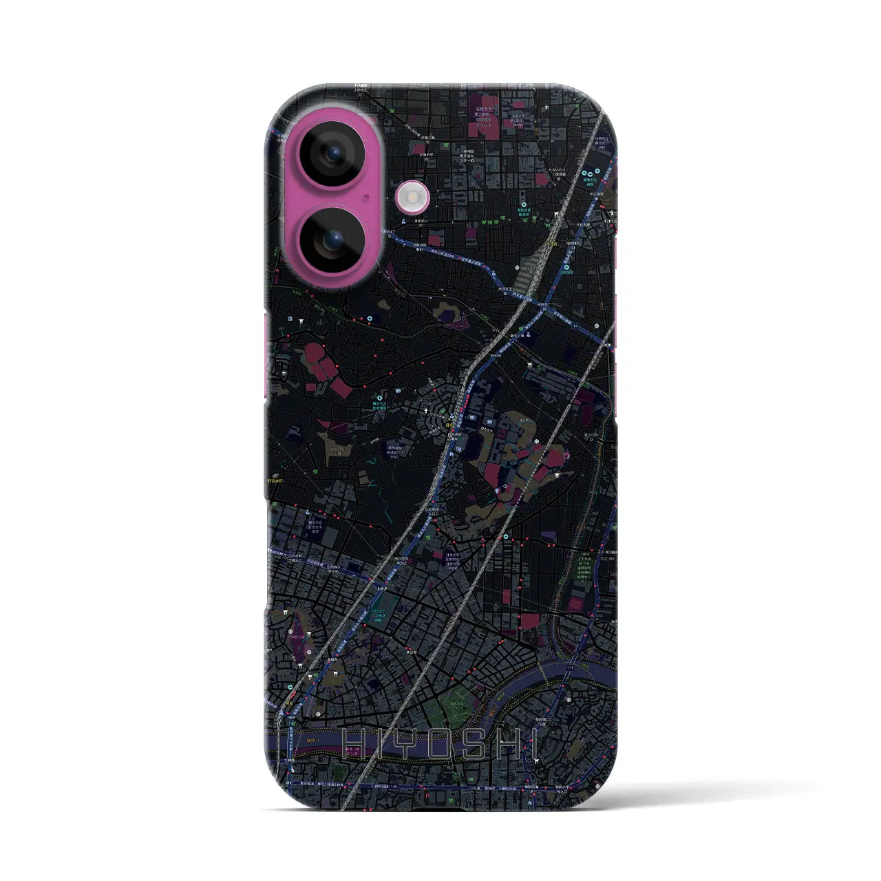 【日吉(神奈川県)】地図柄iPhoneケース(バックカバータイプ)