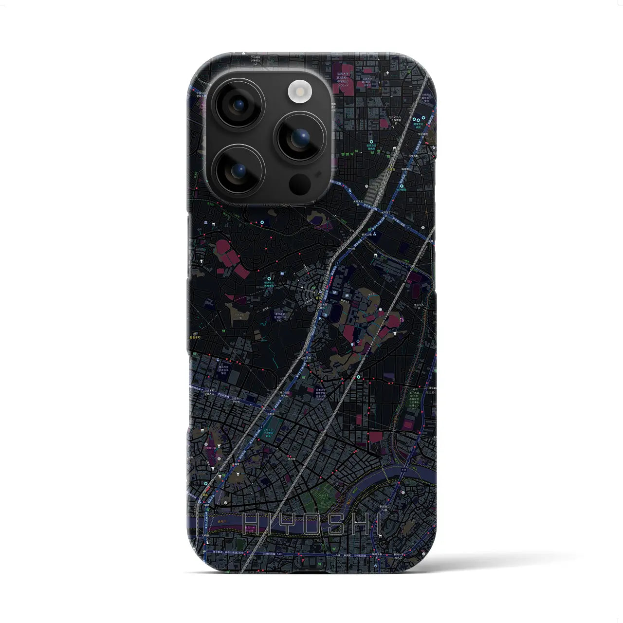 【日吉(神奈川県)】地図柄iPhoneケース(バックカバータイプ)