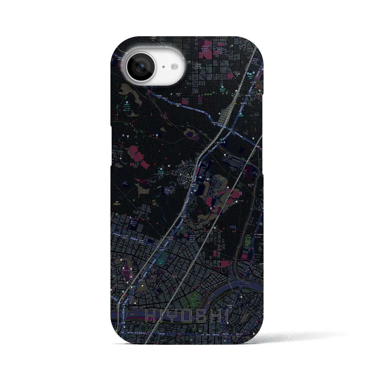 【日吉(神奈川県)】地図柄iPhoneケース(バックカバータイプ)