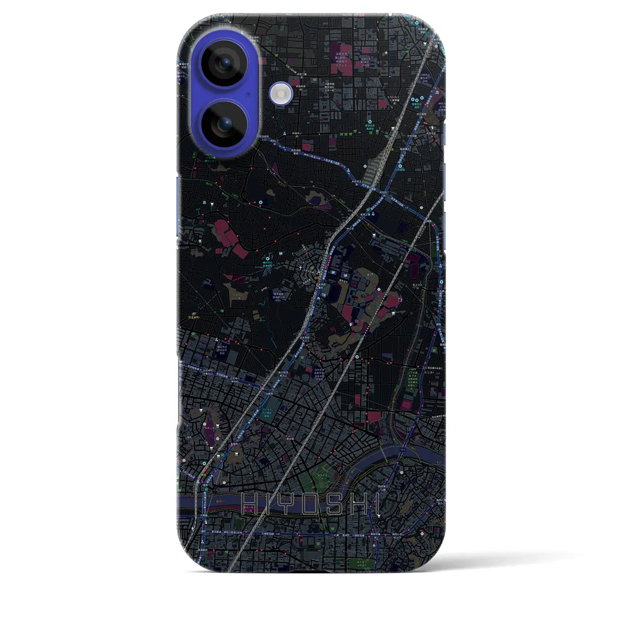 【日吉(神奈川県)】地図柄iPhoneケース(バックカバータイプ)