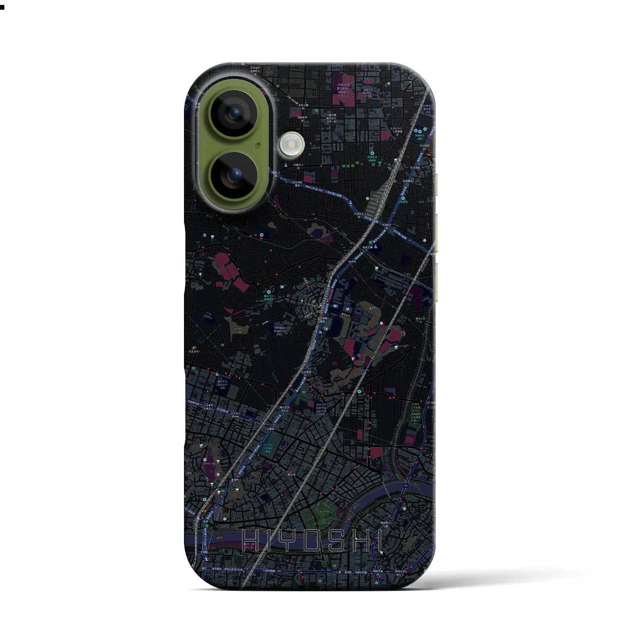 【日吉(神奈川県)】地図柄iPhoneケース(バックカバータイプ)