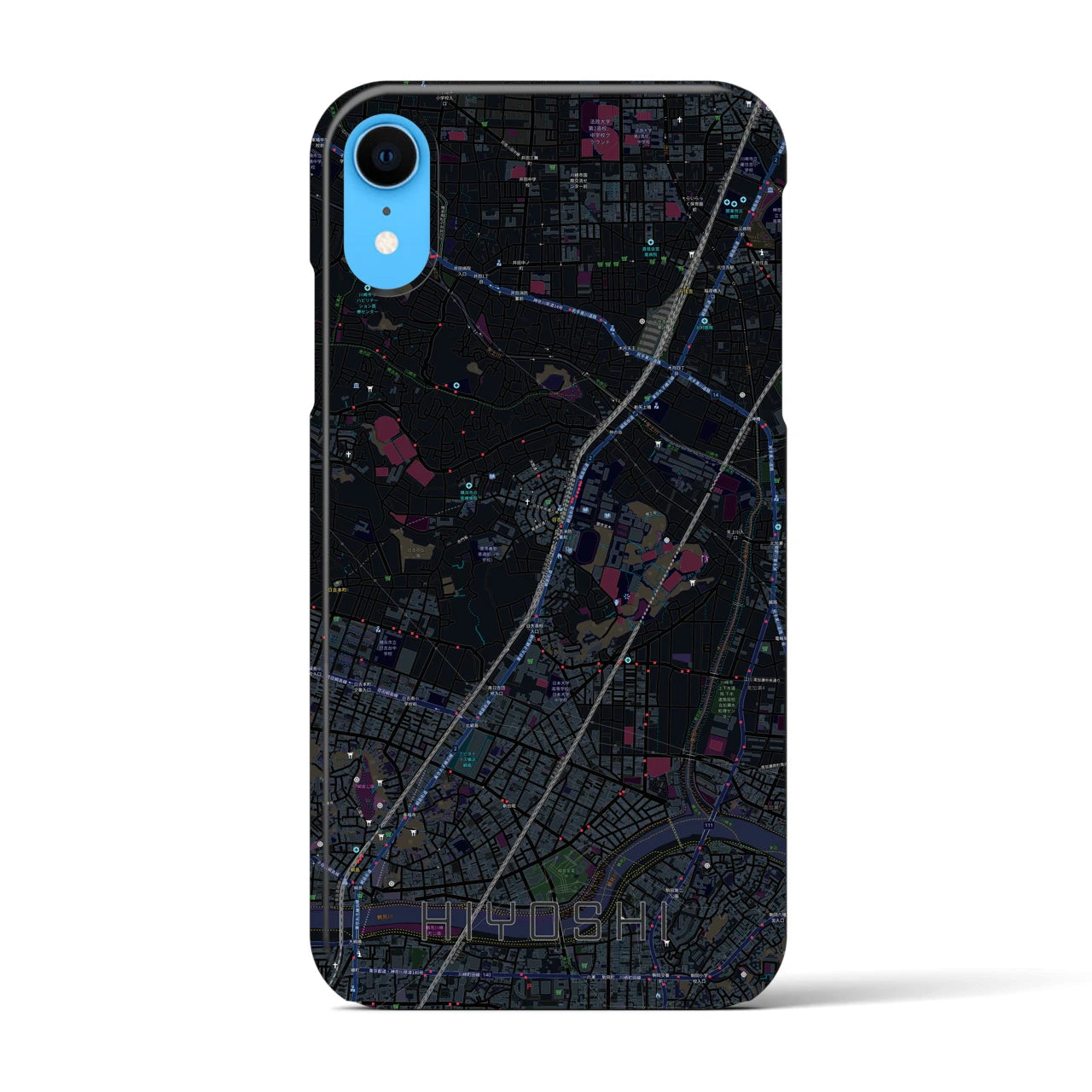 【日吉(神奈川県)】地図柄iPhoneケース(バックカバータイプ)