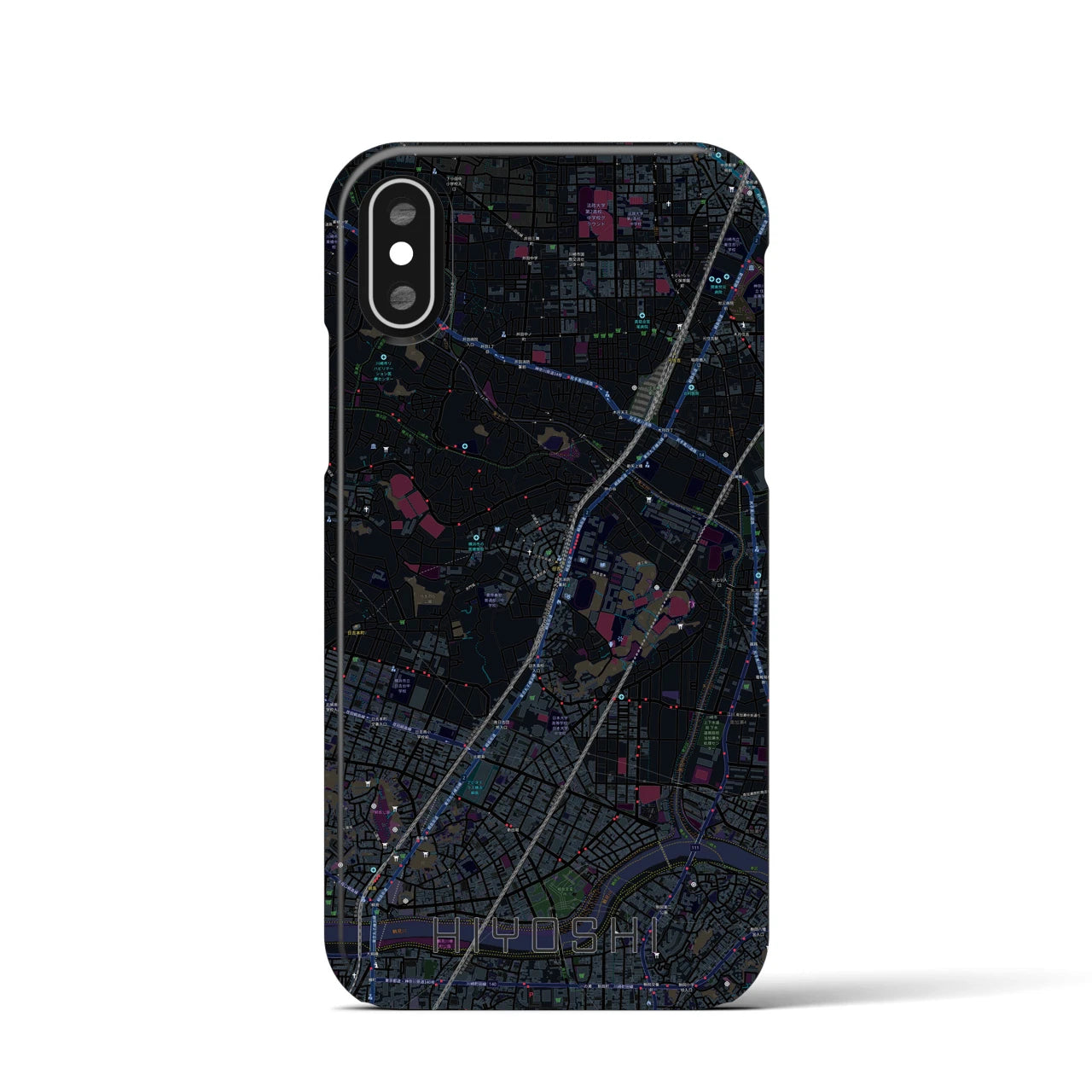 【日吉(神奈川県)】地図柄iPhoneケース(バックカバータイプ)