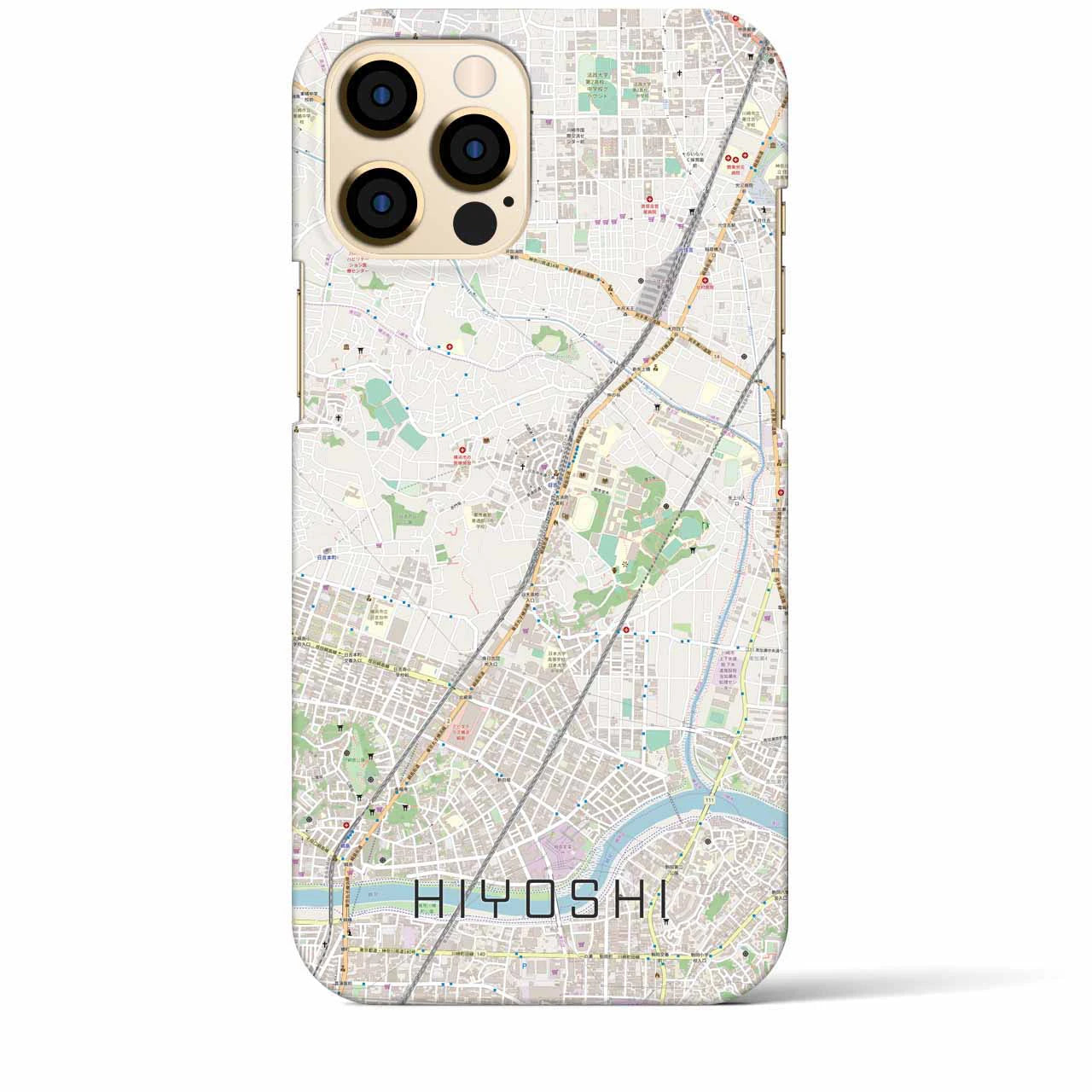 【日吉(神奈川県)】地図柄iPhoneケース(バックカバータイプ)
