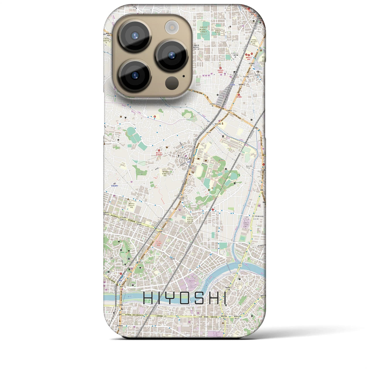 【日吉(神奈川県)】地図柄iPhoneケース(バックカバータイプ)