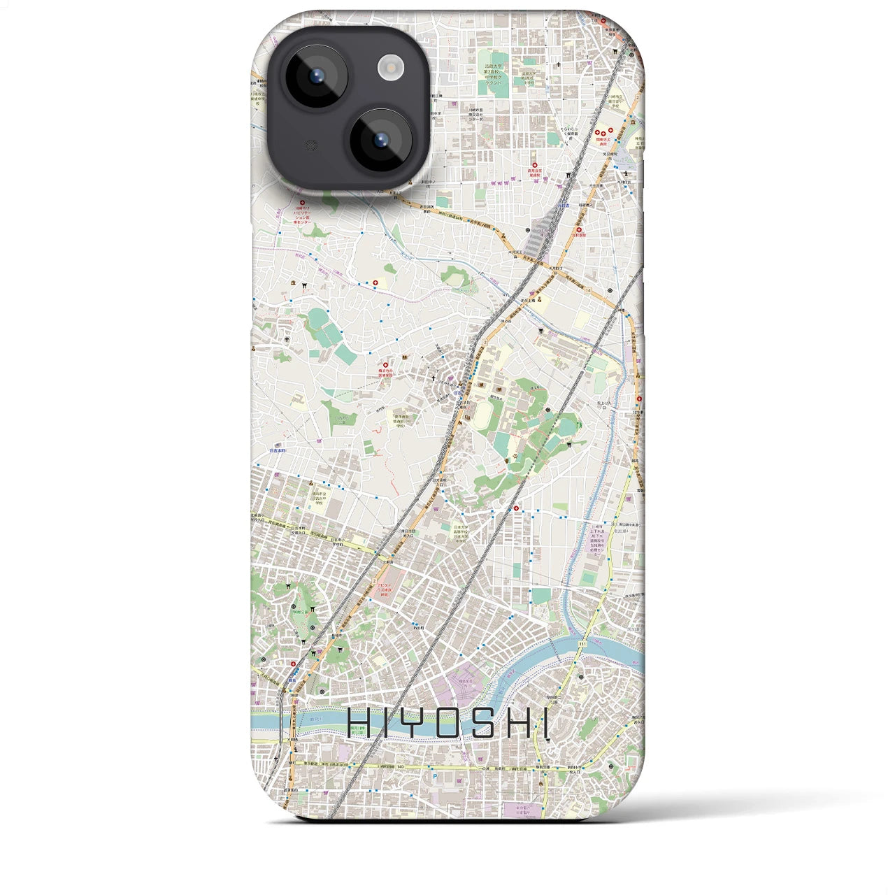【日吉(神奈川県)】地図柄iPhoneケース(バックカバータイプ)