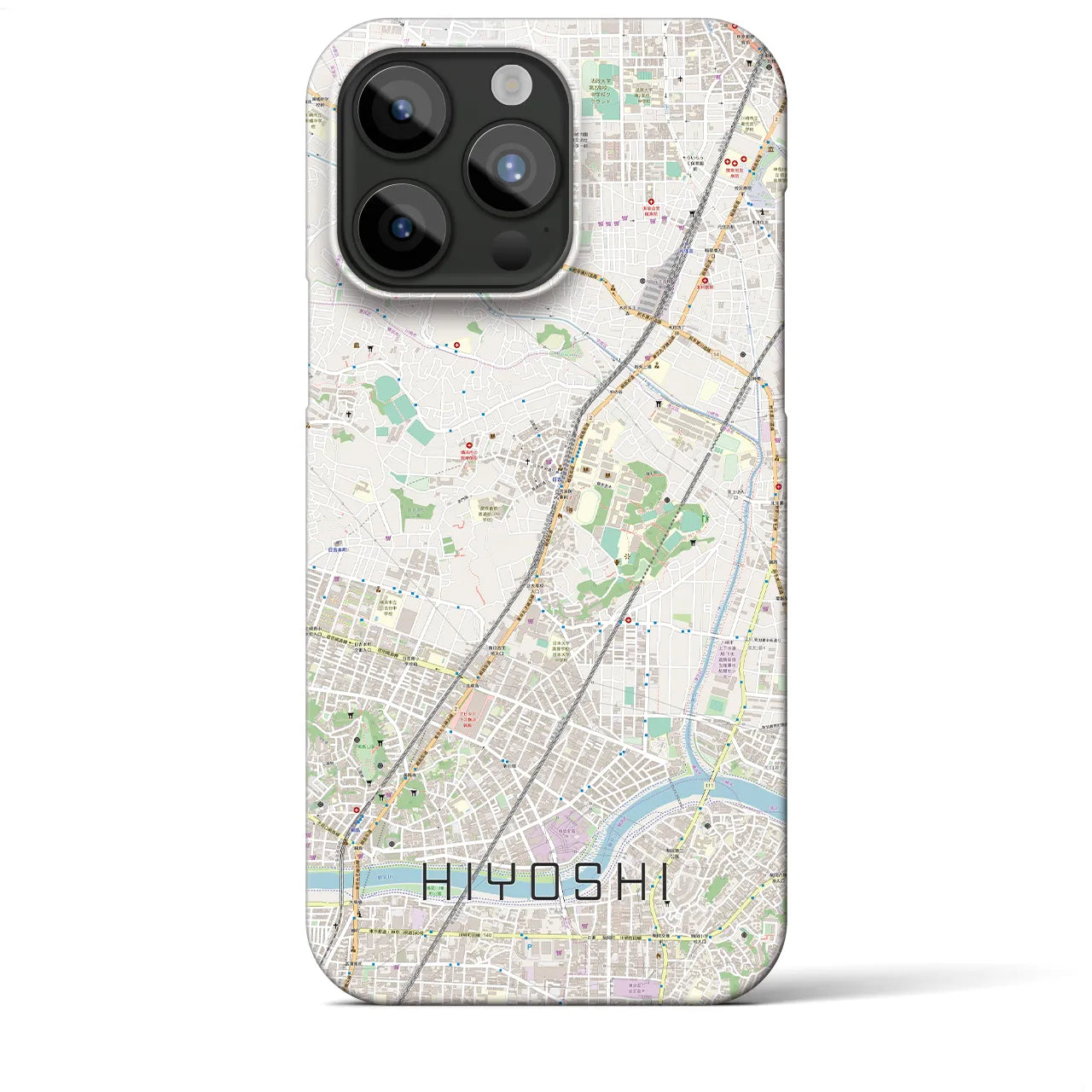 【日吉(神奈川県)】地図柄iPhoneケース(バックカバータイプ)