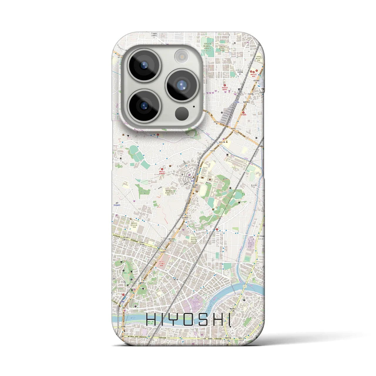 【日吉(神奈川県)】地図柄iPhoneケース(バックカバータイプ)