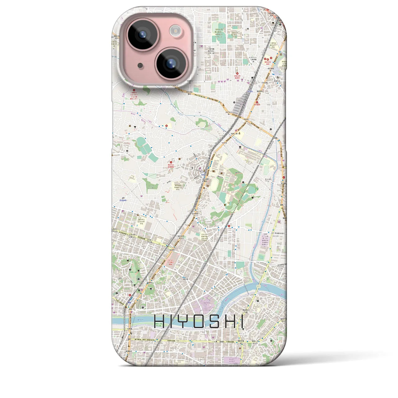 【日吉(神奈川県)】地図柄iPhoneケース(バックカバータイプ)