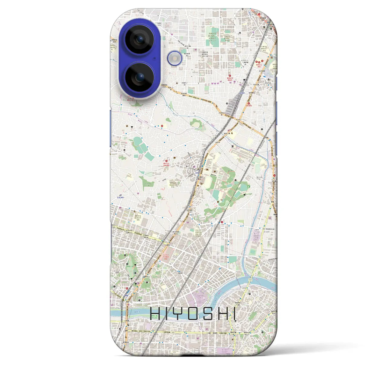【日吉(神奈川県)】地図柄iPhoneケース(バックカバータイプ)ナチュラル・iPhone 16 Pro Max 用