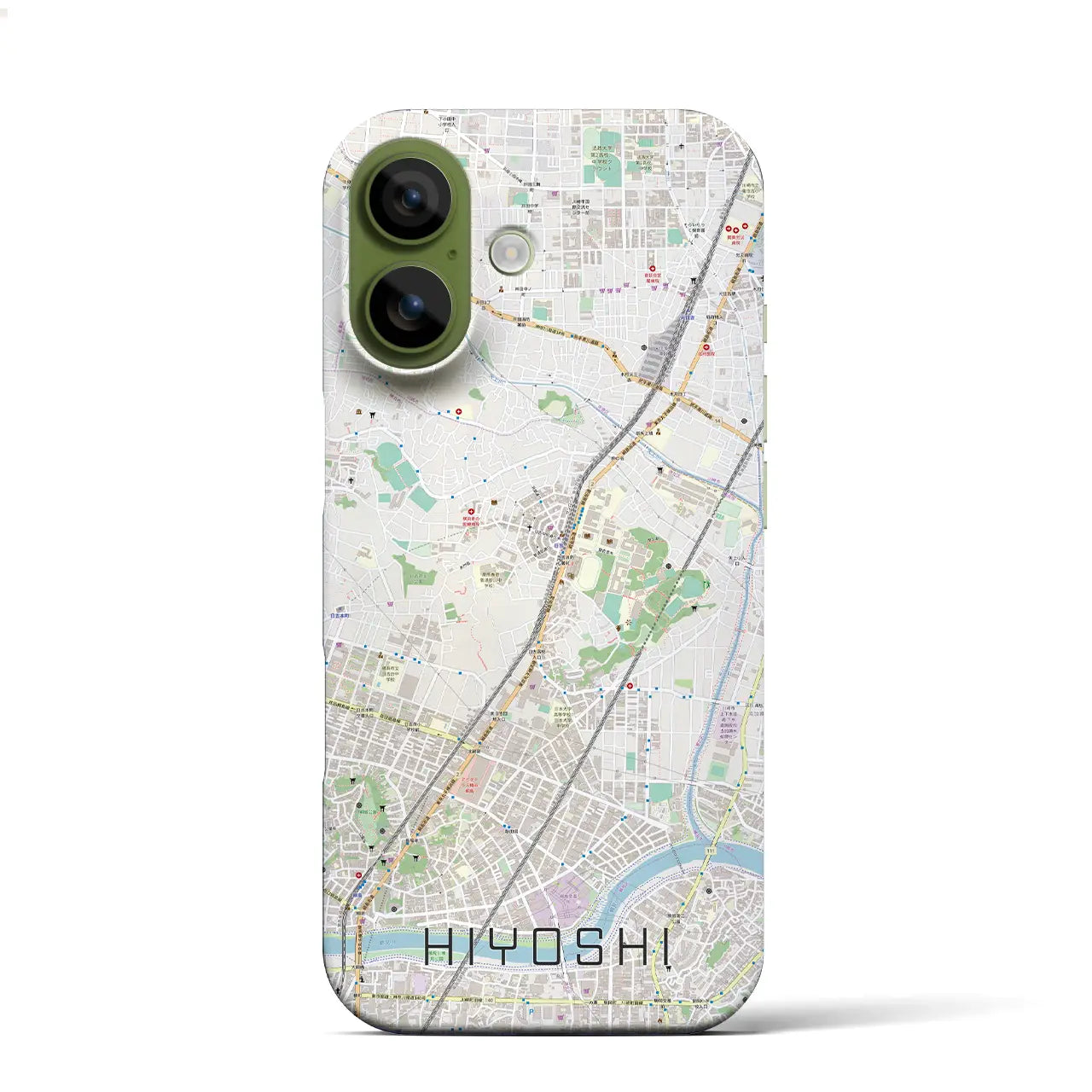 【日吉(神奈川県)】地図柄iPhoneケース(バックカバータイプ)