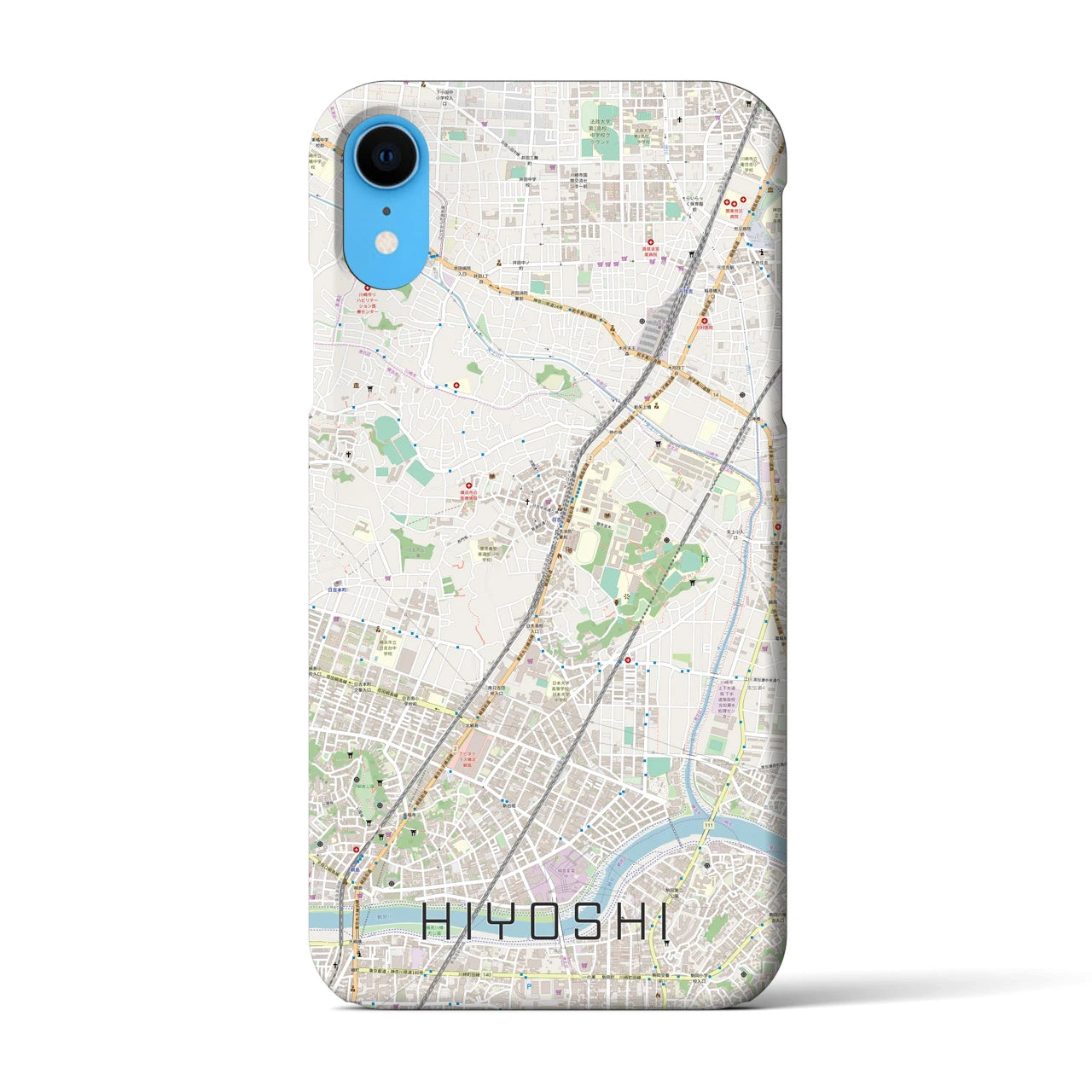 【日吉(神奈川県)】地図柄iPhoneケース(バックカバータイプ)