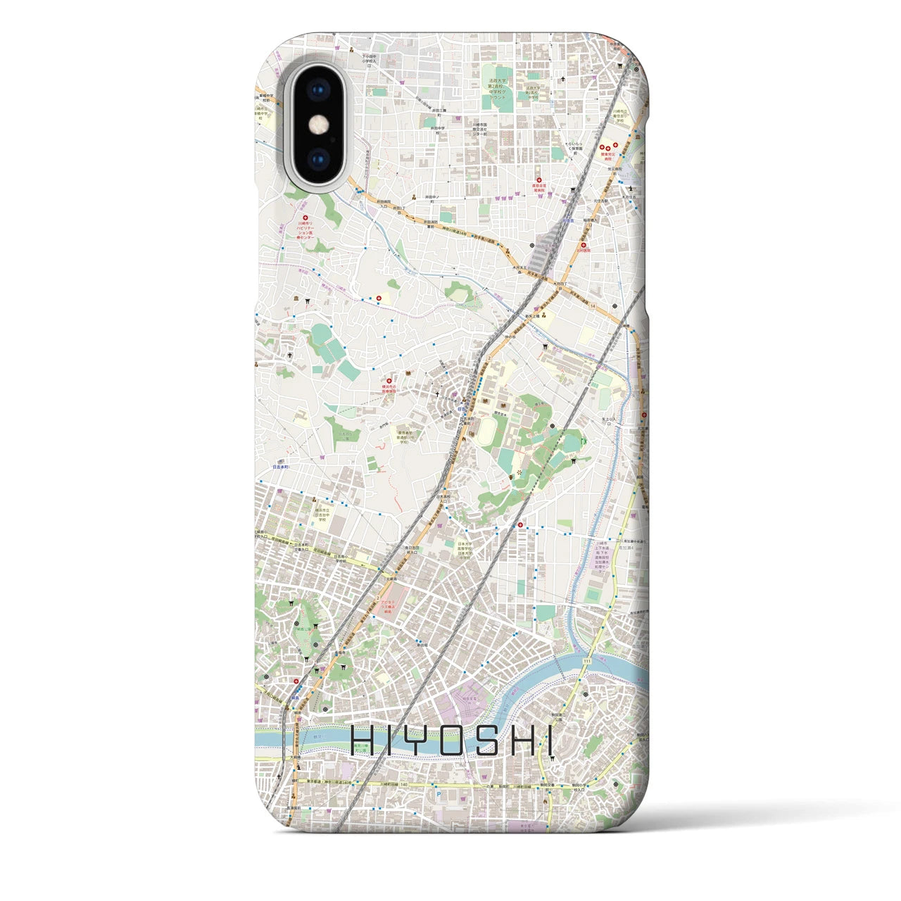 【日吉(神奈川県)】地図柄iPhoneケース(バックカバータイプ)