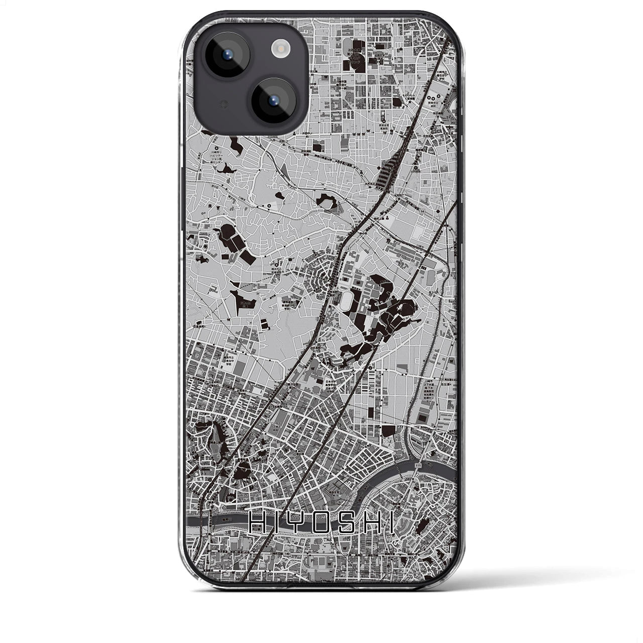 【日吉(神奈川県)】地図柄iPhoneケース(クリアタイプ)