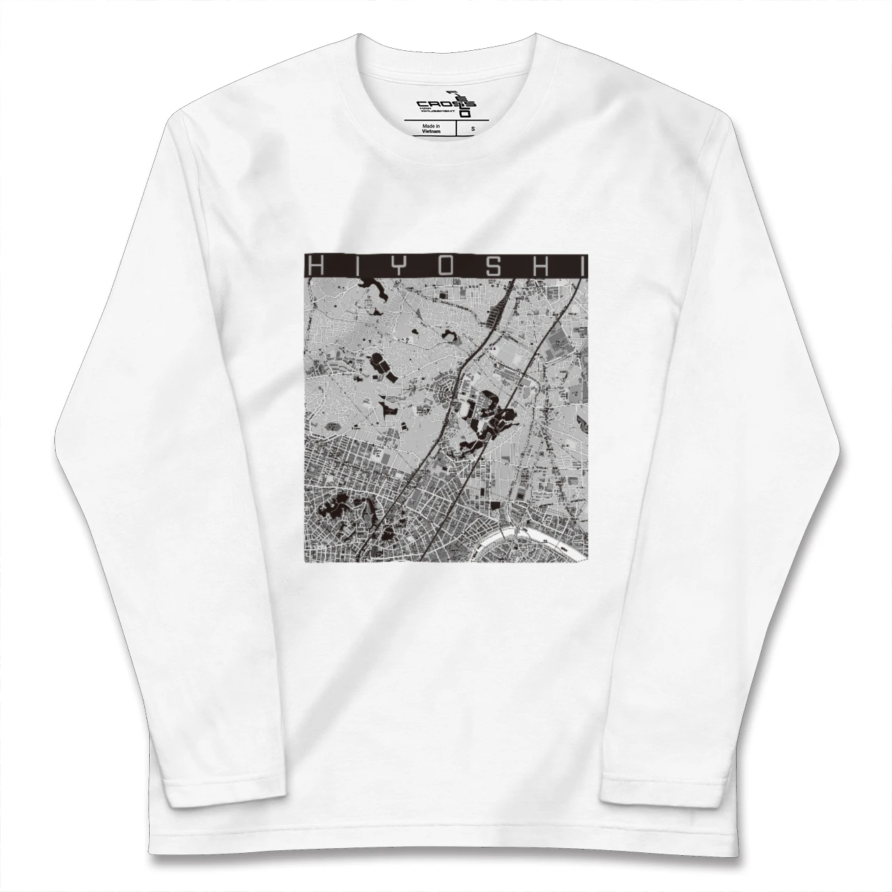 【日吉(神奈川県)】地図柄ロングスリーブTシャツ