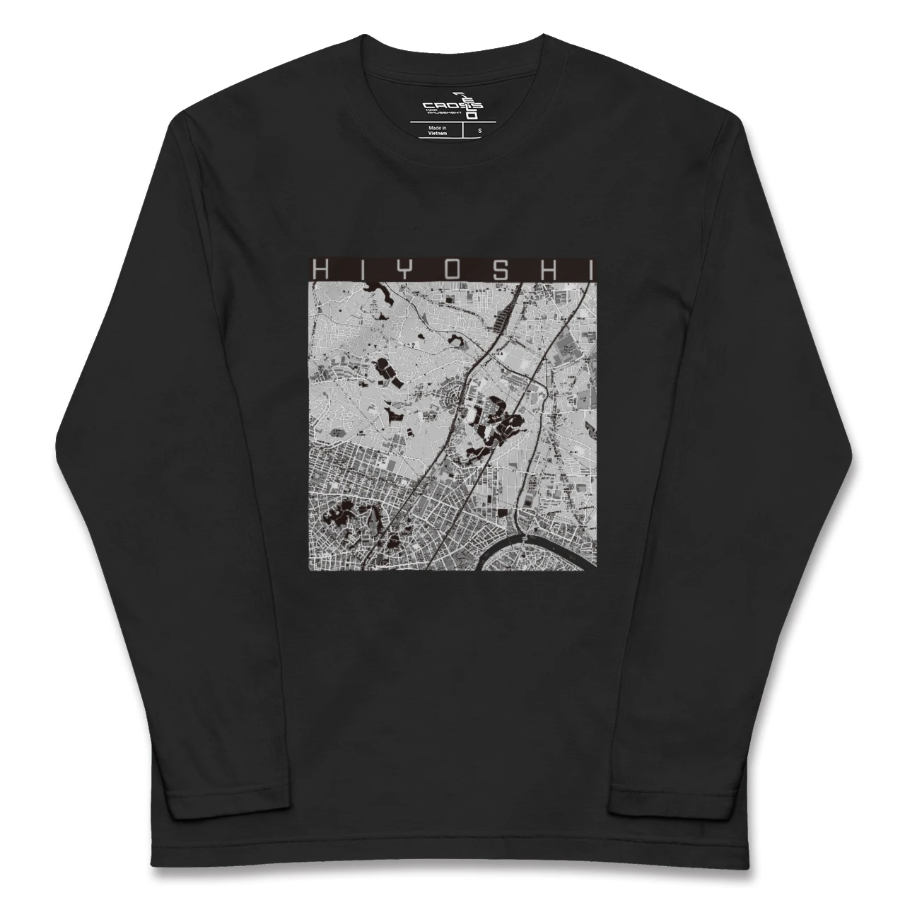 【日吉(神奈川県)】地図柄ロングスリーブTシャツ