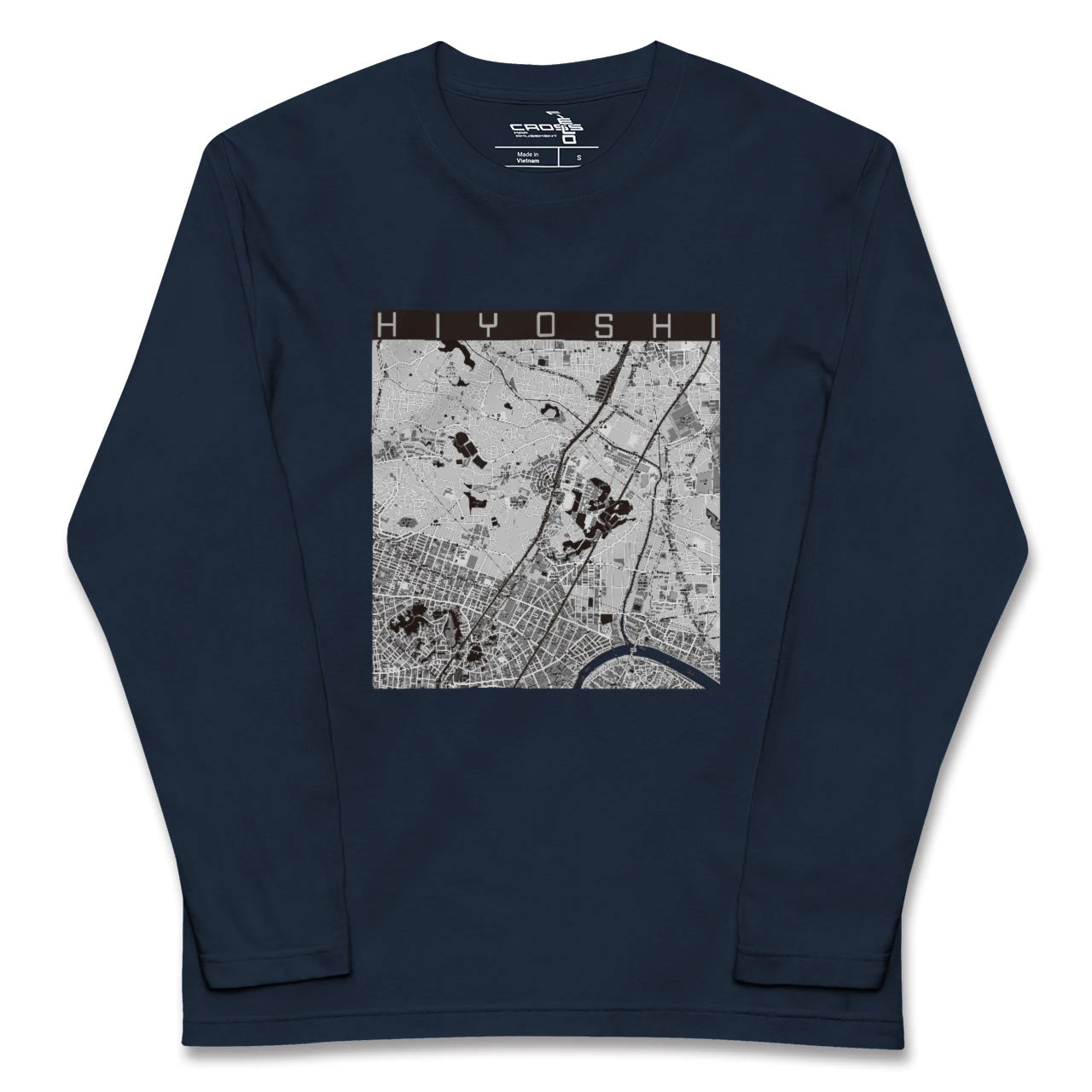 【日吉(神奈川県)】地図柄ロングスリーブTシャツ