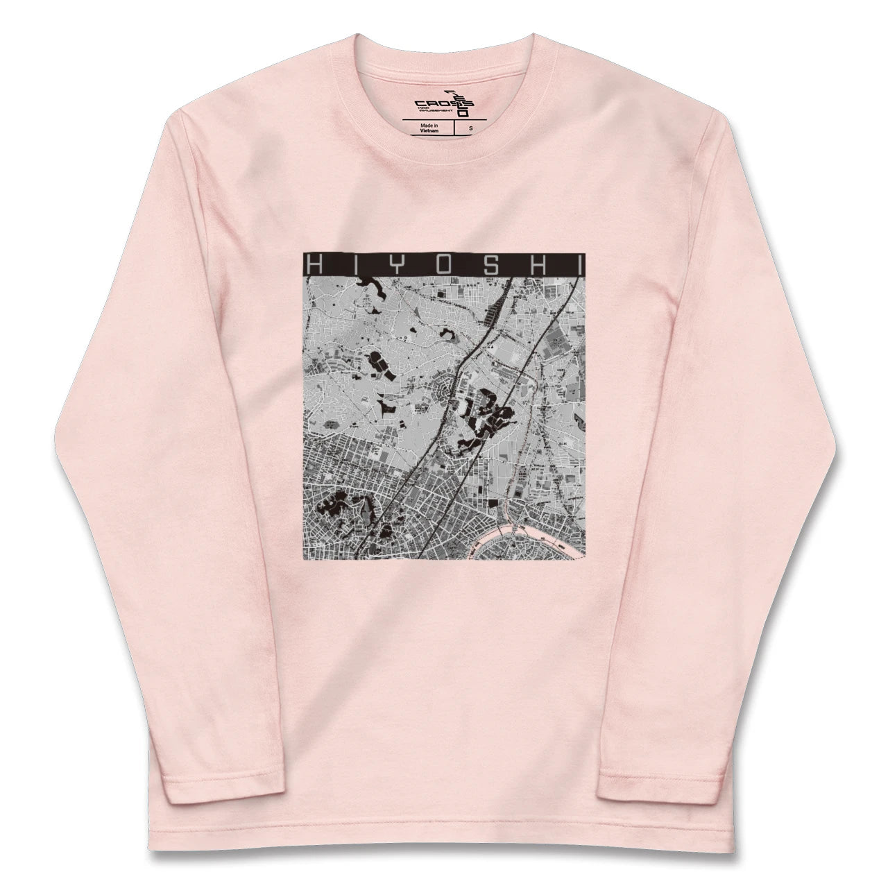 【日吉(神奈川県)】地図柄ロングスリーブTシャツ