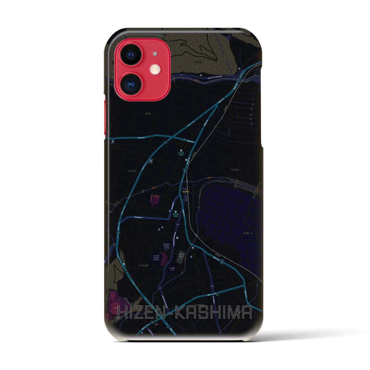 【肥前鹿島(佐賀県)】地図柄iPhoneケース(バックカバータイプ)