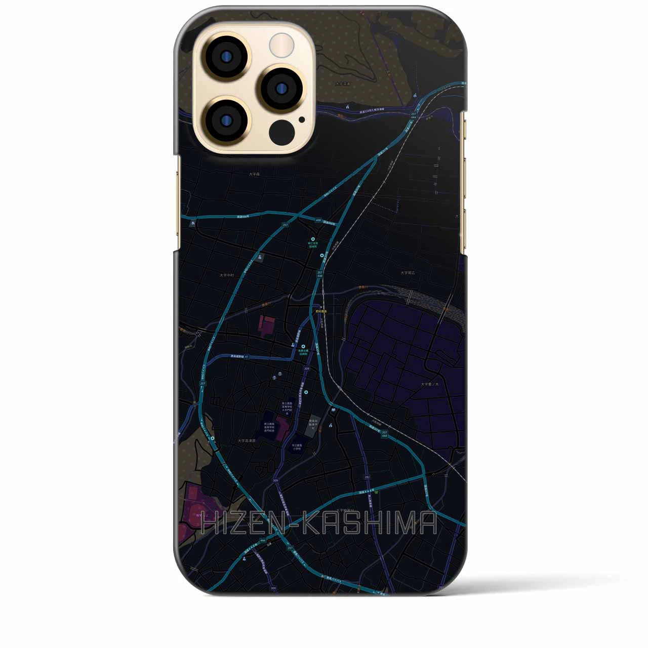【肥前鹿島(佐賀県)】地図柄iPhoneケース(バックカバータイプ)