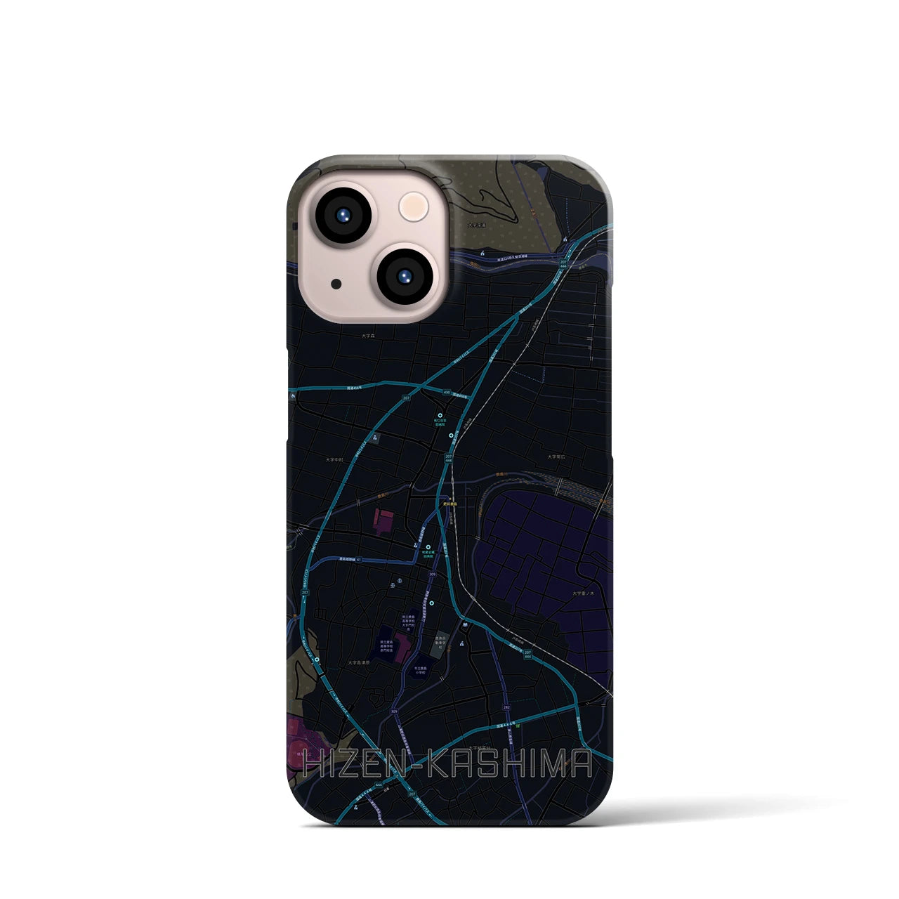 【肥前鹿島(佐賀県)】地図柄iPhoneケース(バックカバータイプ)