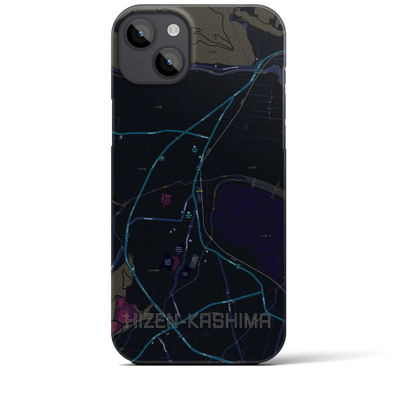 【肥前鹿島(佐賀県)】地図柄iPhoneケース(バックカバータイプ)