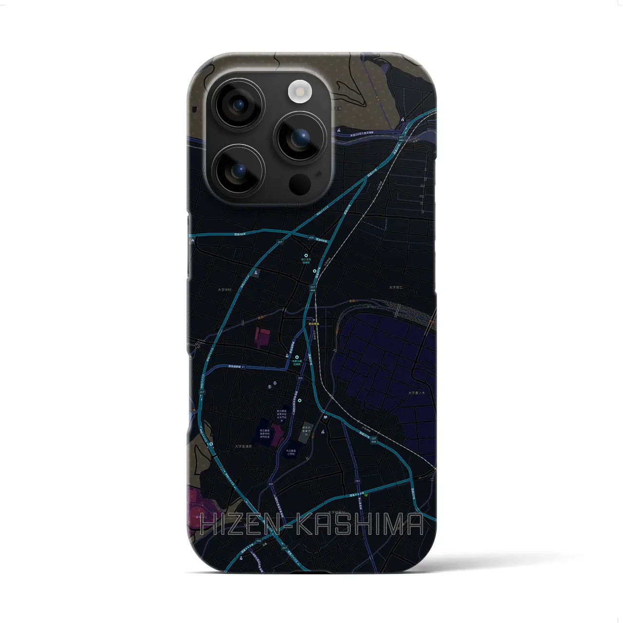 【肥前鹿島(佐賀県)】地図柄iPhoneケース(バックカバータイプ)