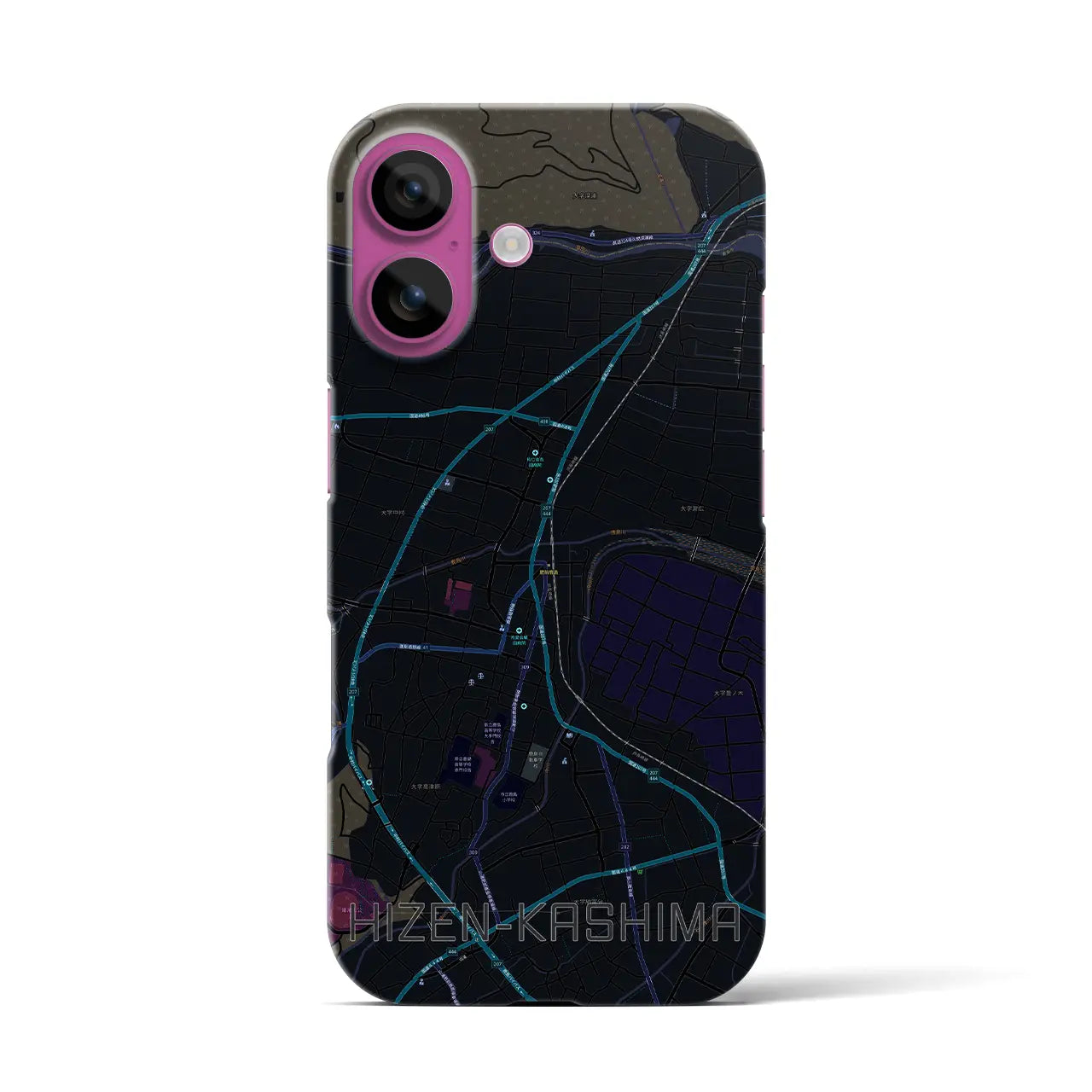【肥前鹿島(佐賀県)】地図柄iPhoneケース(バックカバータイプ)