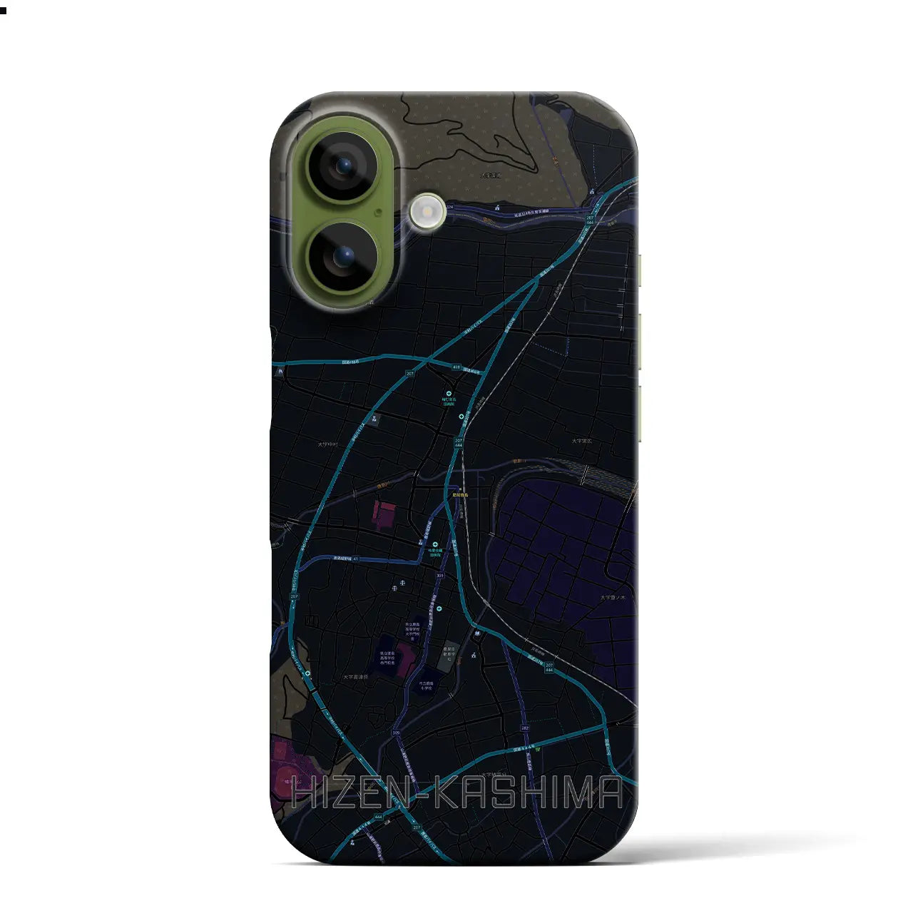 【肥前鹿島(佐賀県)】地図柄iPhoneケース(バックカバータイプ)