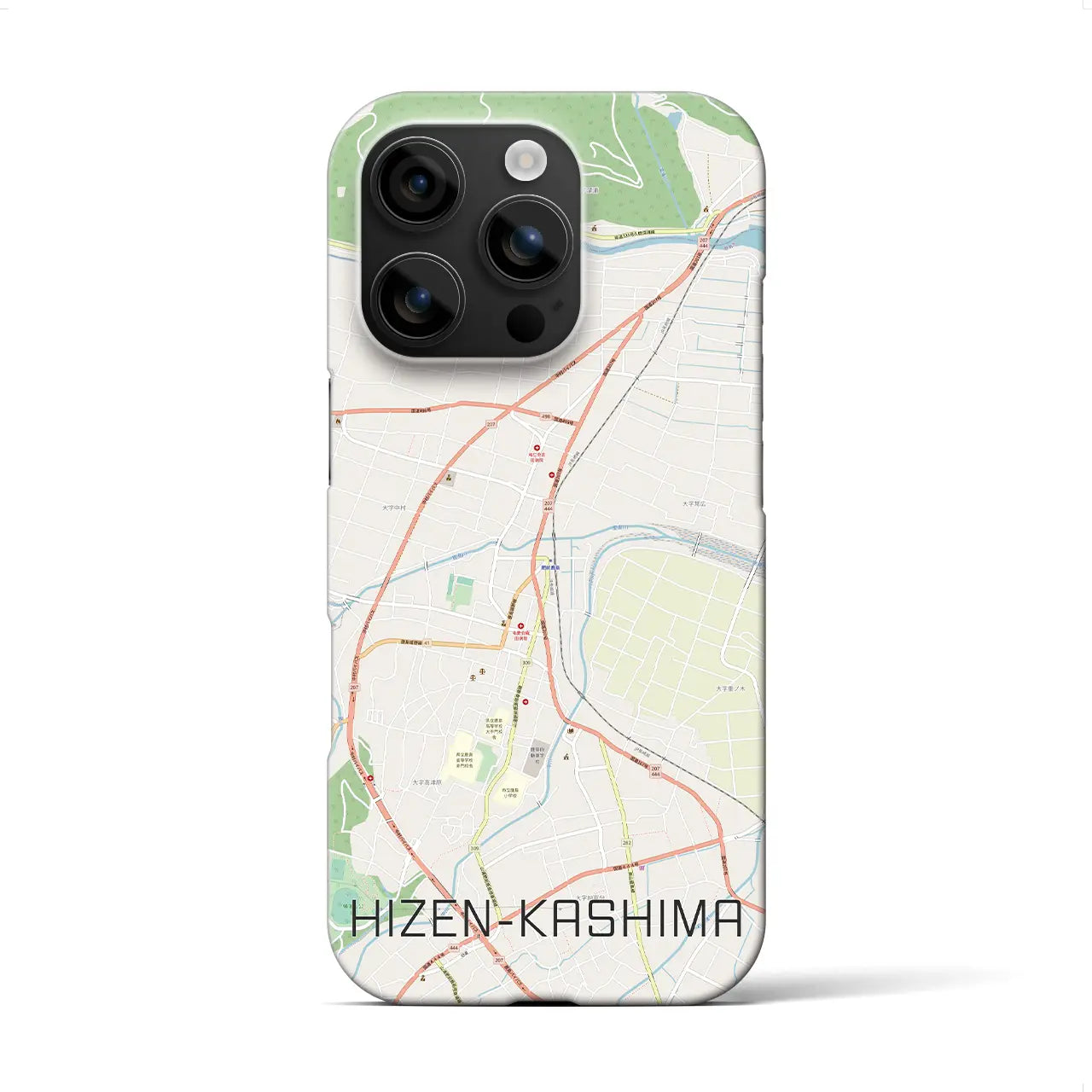 【肥前鹿島(佐賀県)】地図柄iPhoneケース(バックカバータイプ)