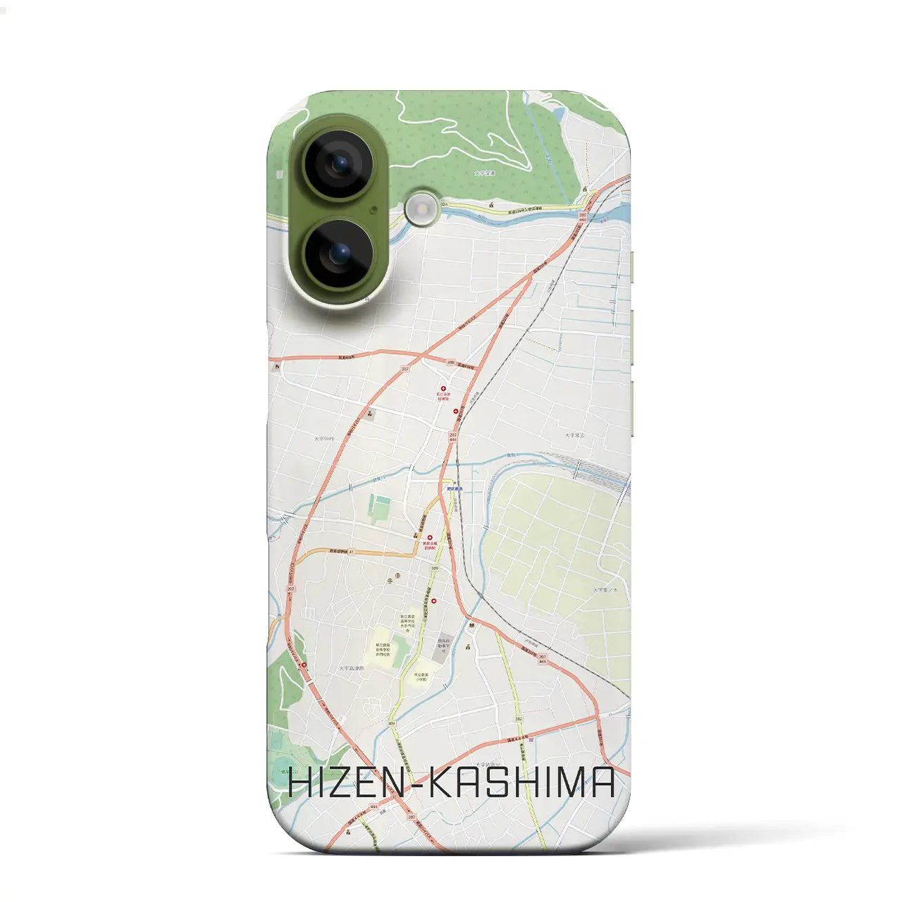 【肥前鹿島(佐賀県)】地図柄iPhoneケース(バックカバータイプ)ナチュラル・iPhone 17 Pro Max 用