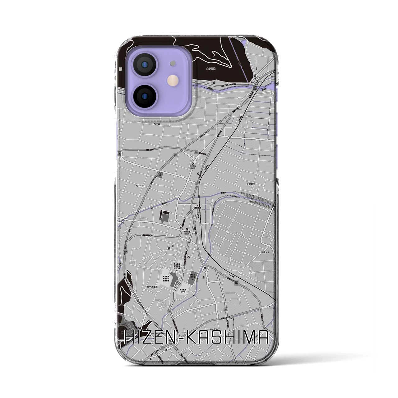 【肥前鹿島(佐賀県)】地図柄iPhoneケース(クリアタイプ)