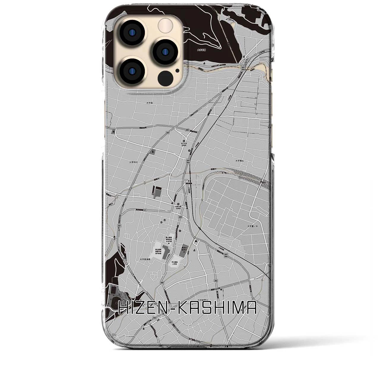 【肥前鹿島(佐賀県)】地図柄iPhoneケース(クリアタイプ)